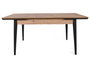 Hanah Home Mesa de Comedor Extensible Sigma - 991 Nogal y Negro